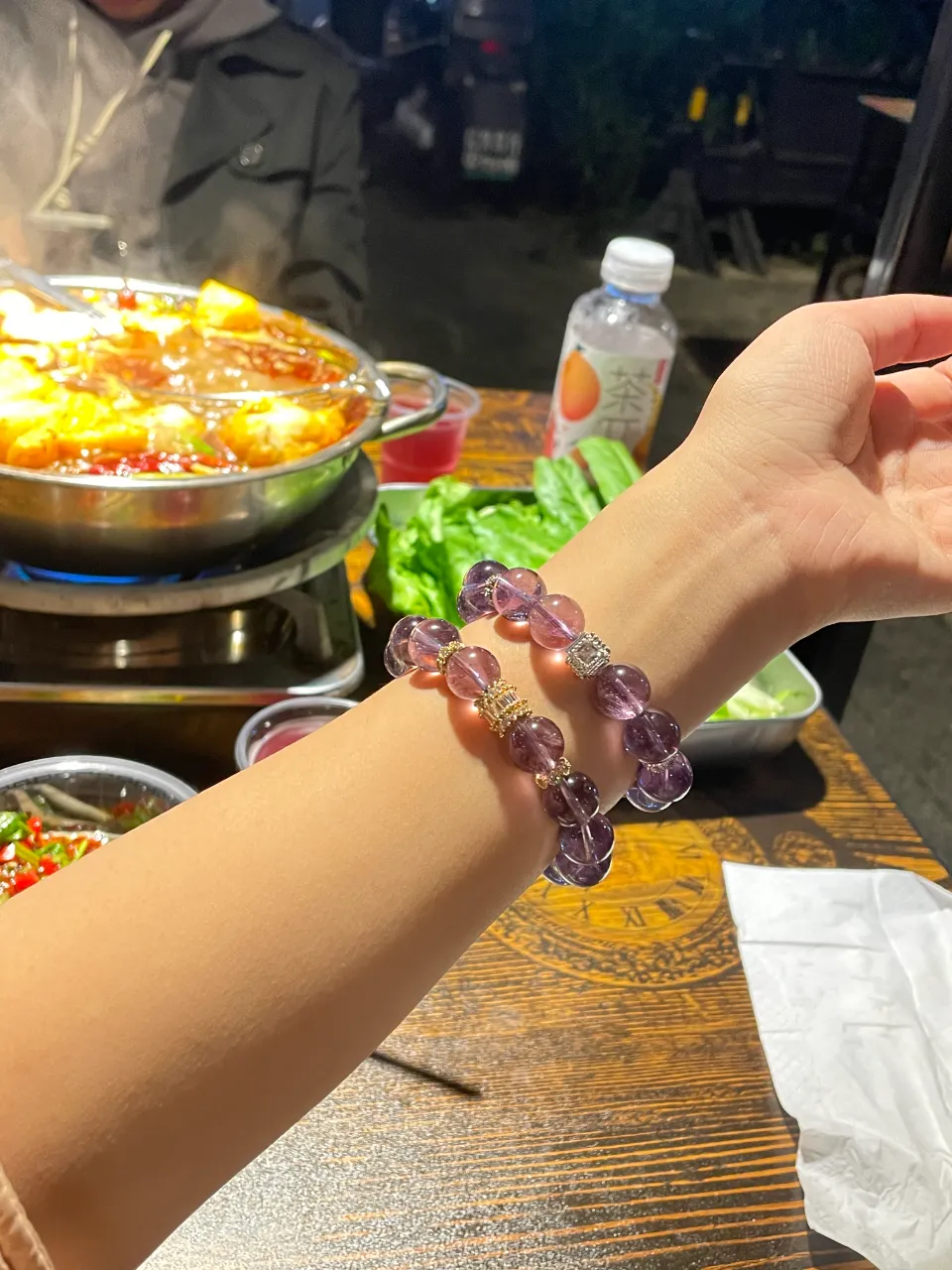 一物一圖精品天然紫水晶手鍊男女薰衣草紫晶手串深紫羅蘭通透淨體 image 5
