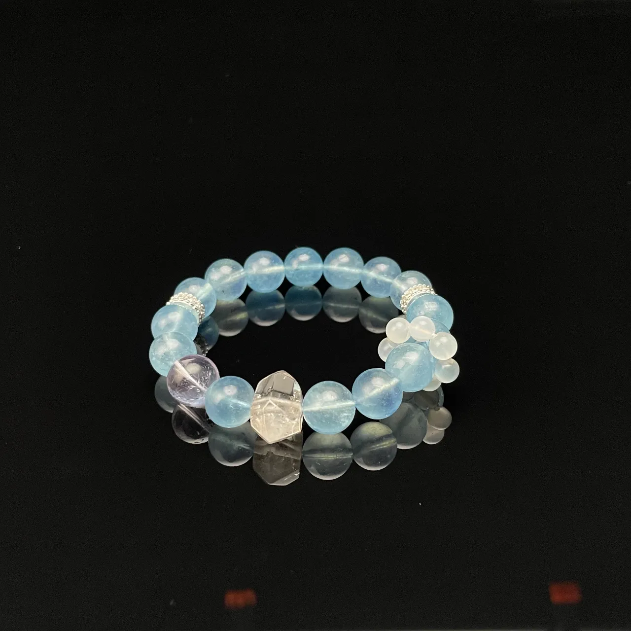 Clear Quartz Tidal Aquamarine Crystal Bracelet Birthday Customization Custom Bracelet