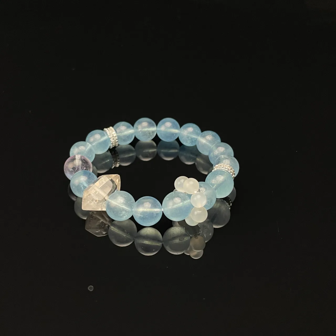 Clear Quartz Tidal Aquamarine Crystal Bracelet Birthday Customization Custom Bracelet 2