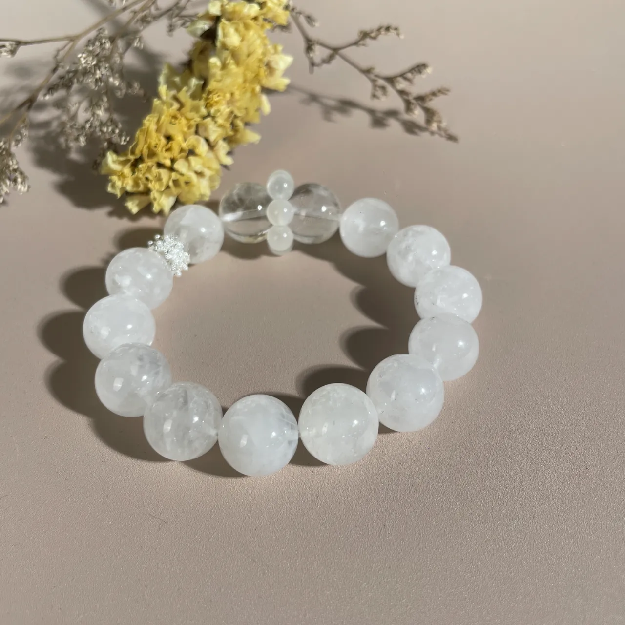 白水晶婚紗幽靈天然水晶手串輕奢款可八字定制 3