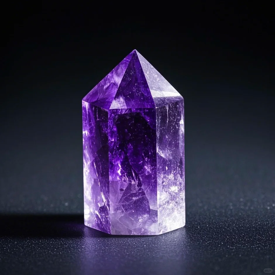 天然紫水晶柱九紫離火年必備招財智慧六菱柱