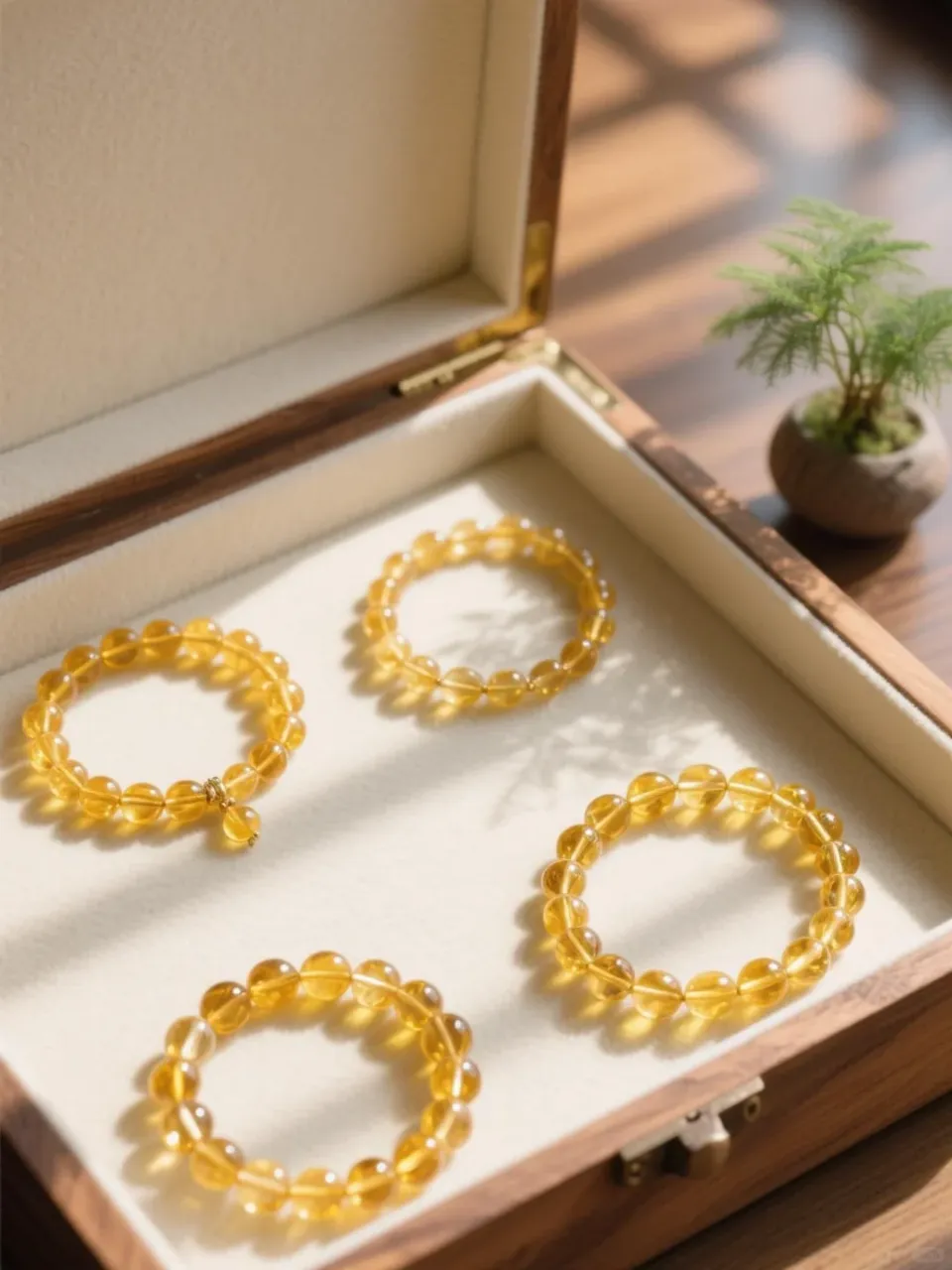 天然黃水晶手串財富之石增強自信調節消化系統 圖片 5