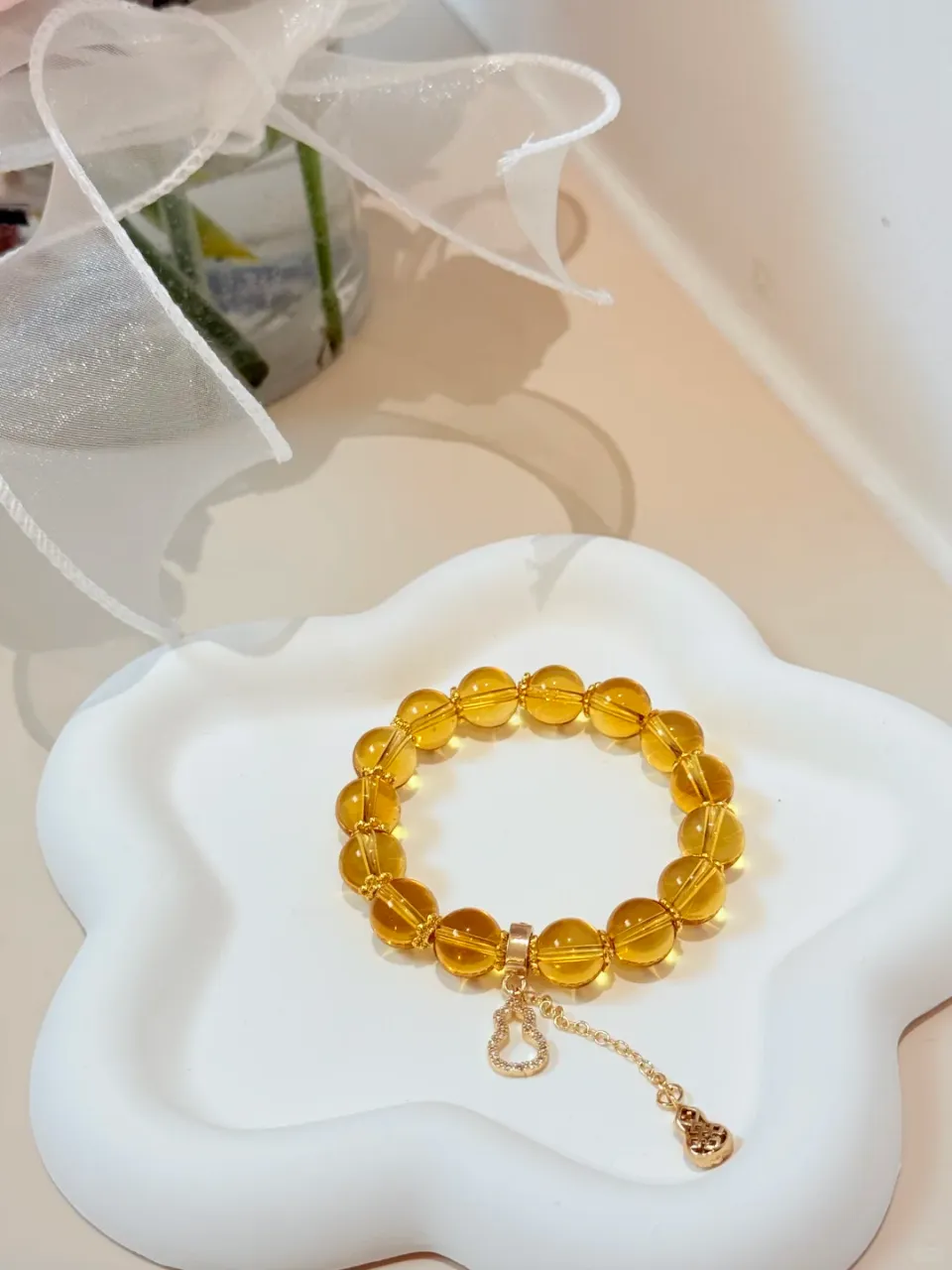 開運必備黃水晶天然水晶手串招財安身心首選 3